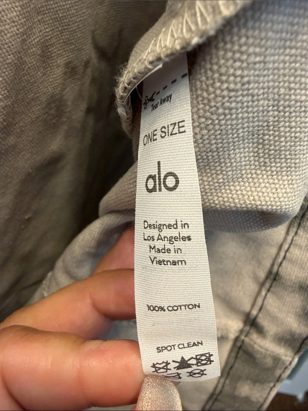 Alo Yoga NEW YORK Limited Edition Gray Tie Dye Canvas Tote